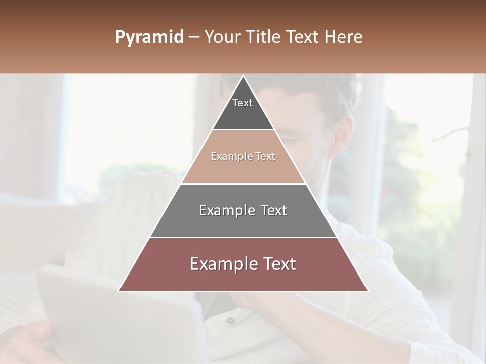 Man With A Tablet PowerPoint Template