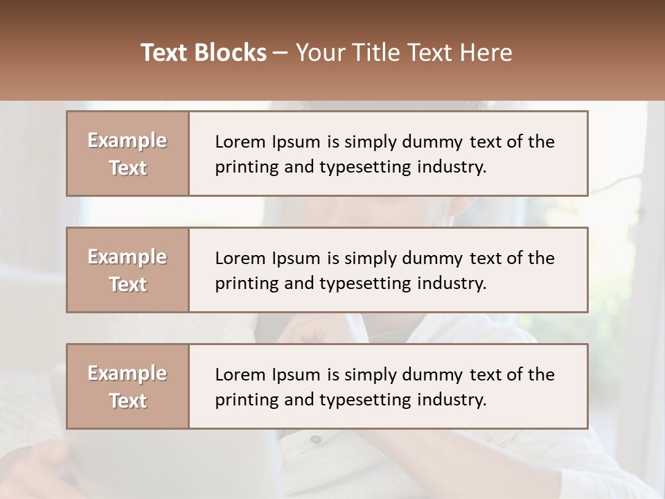 Man With A Tablet PowerPoint Template