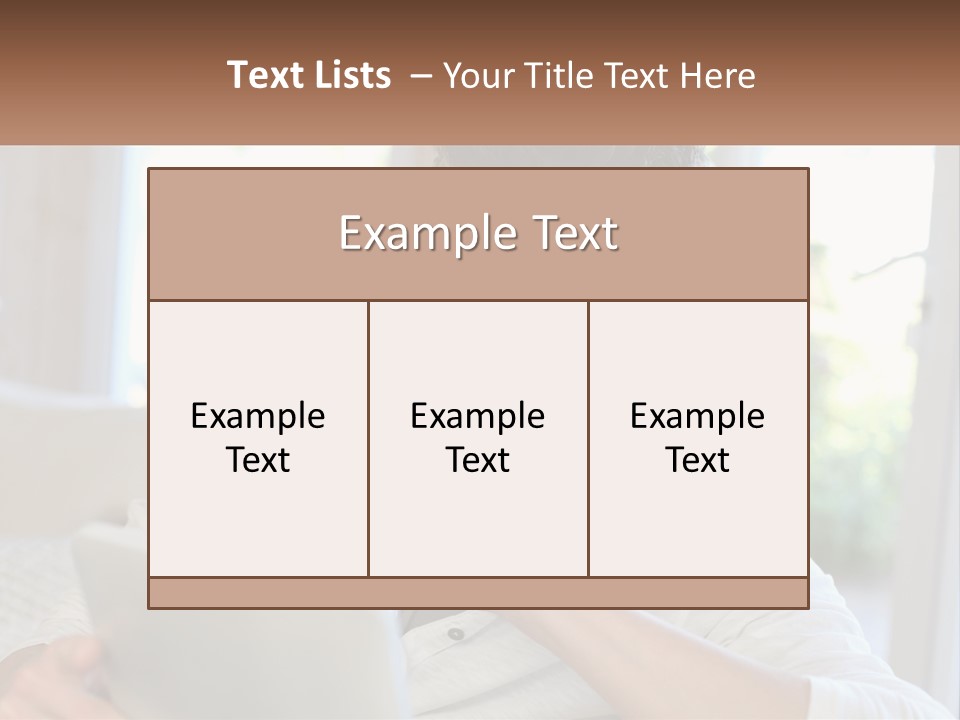 Man With A Tablet PowerPoint Template