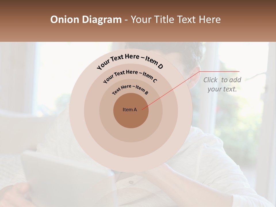 Man With A Tablet PowerPoint Template