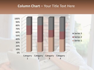 Man With A Tablet PowerPoint Template