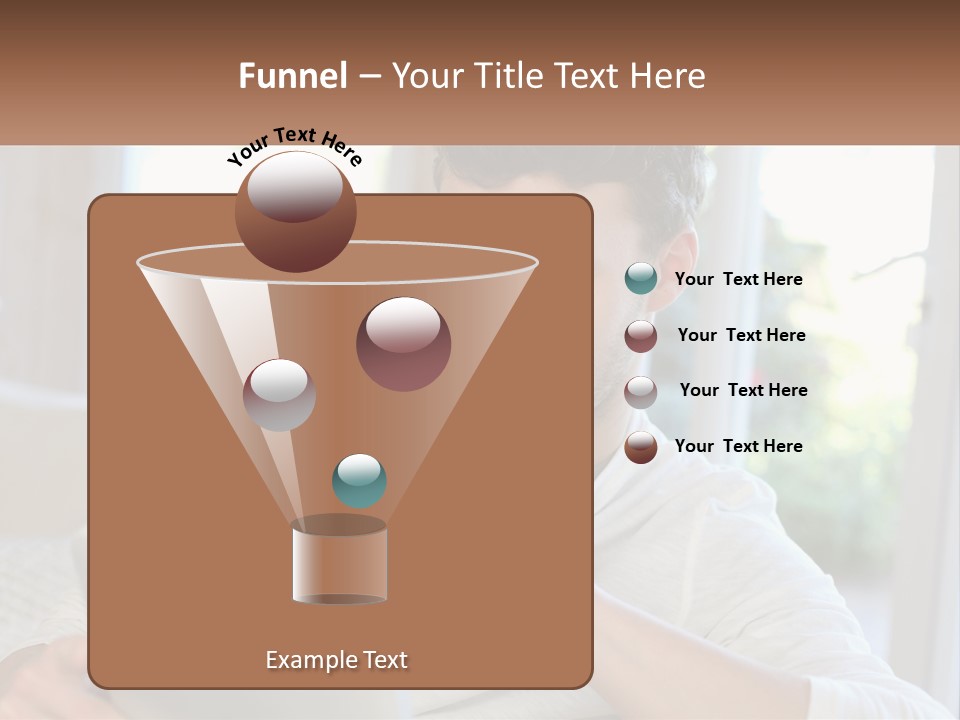 Man With A Tablet PowerPoint Template