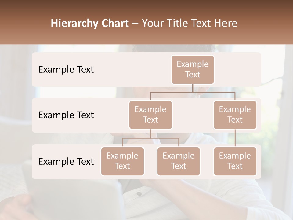 Man With A Tablet PowerPoint Template