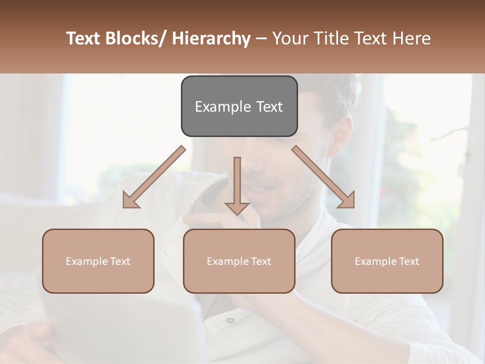 Man With A Tablet PowerPoint Template