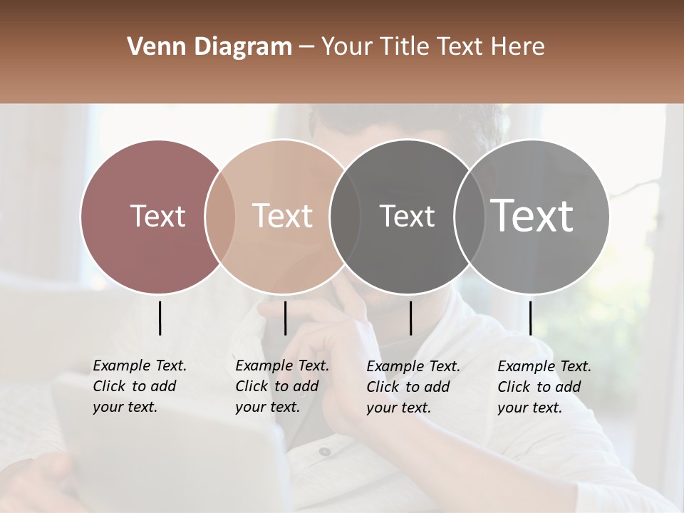 Man With A Tablet PowerPoint Template