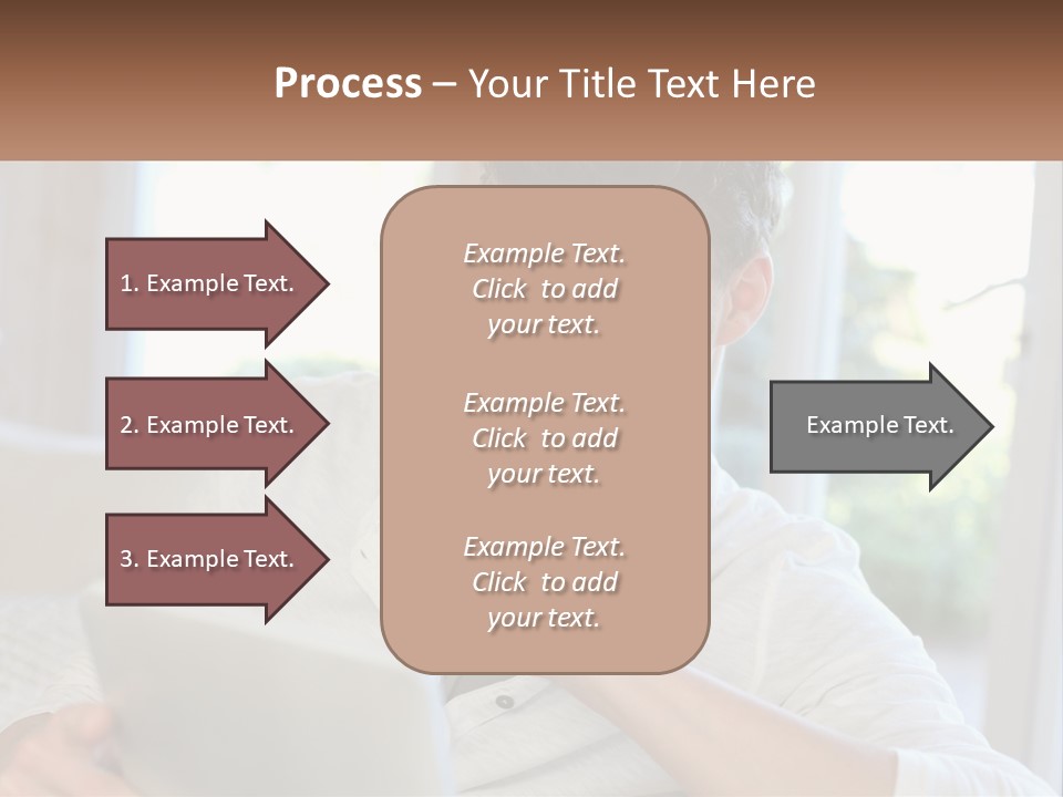 Man With A Tablet PowerPoint Template
