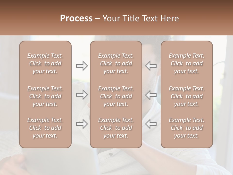 Man With A Tablet PowerPoint Template