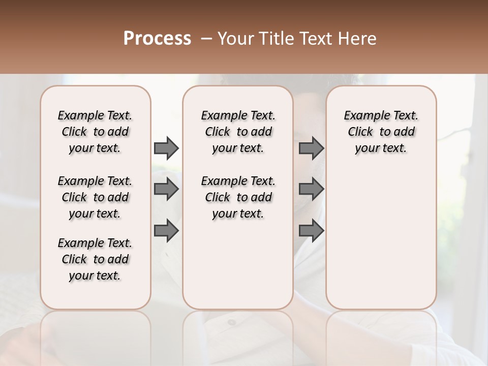 Man With A Tablet PowerPoint Template