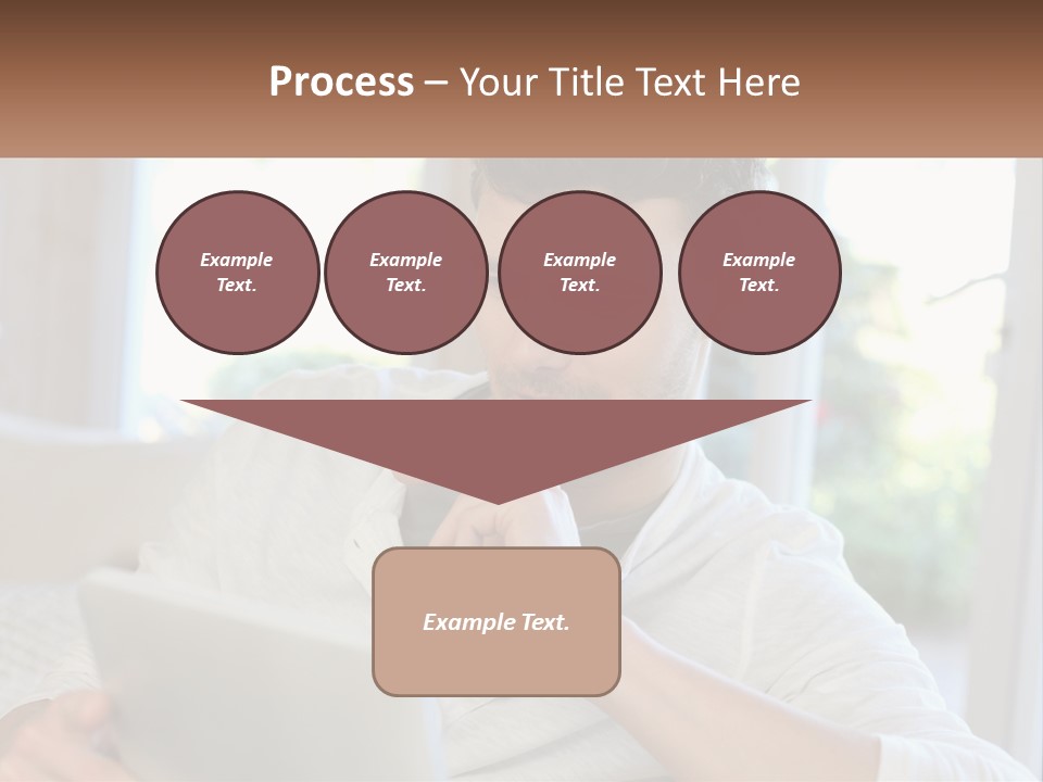 Man With A Tablet PowerPoint Template
