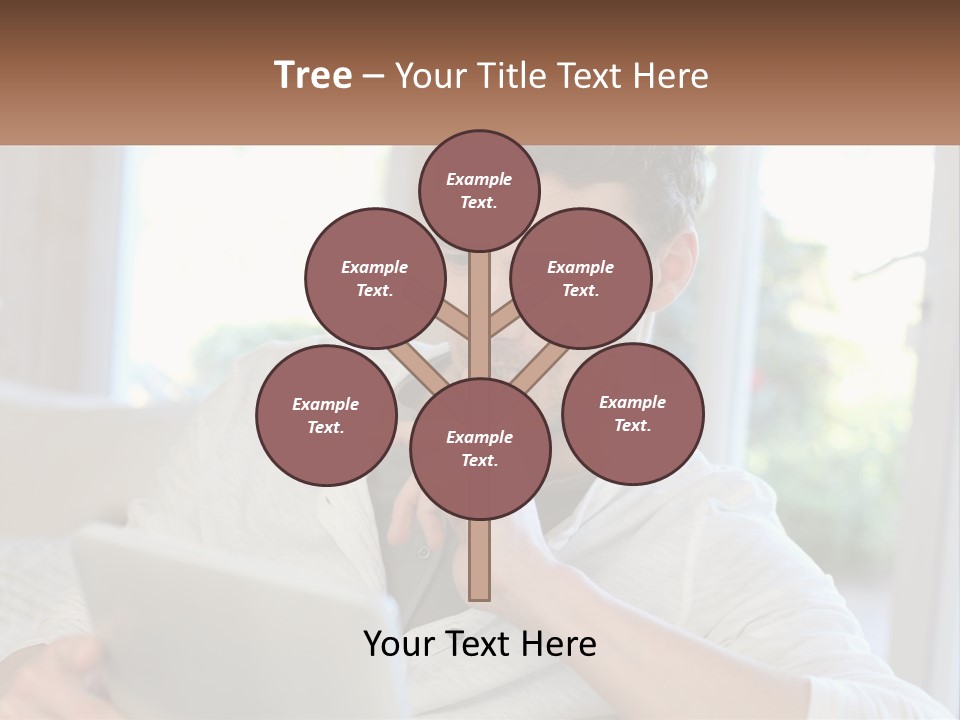 Man With A Tablet PowerPoint Template