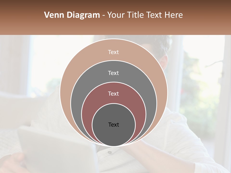 Man With A Tablet PowerPoint Template