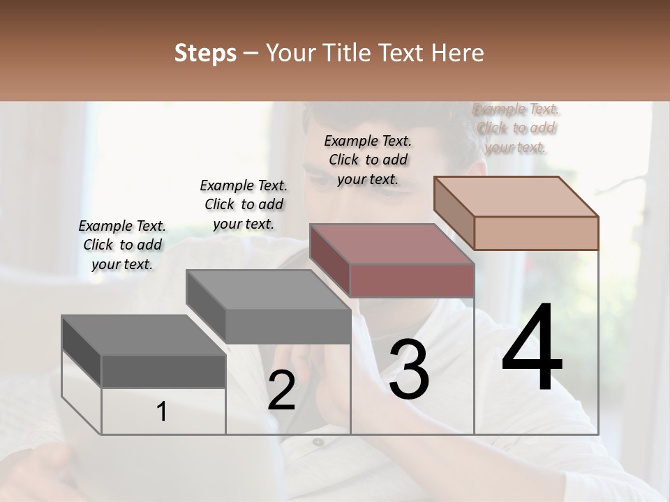 Man With A Tablet PowerPoint Template
