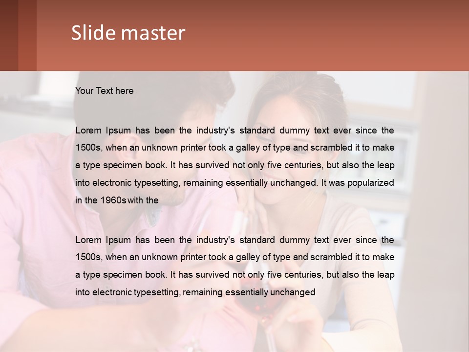 Man And Woman Celebrate PowerPoint Template