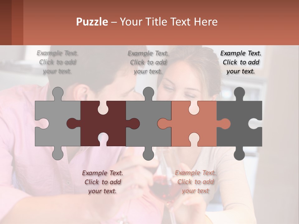 Man And Woman Celebrate PowerPoint Template