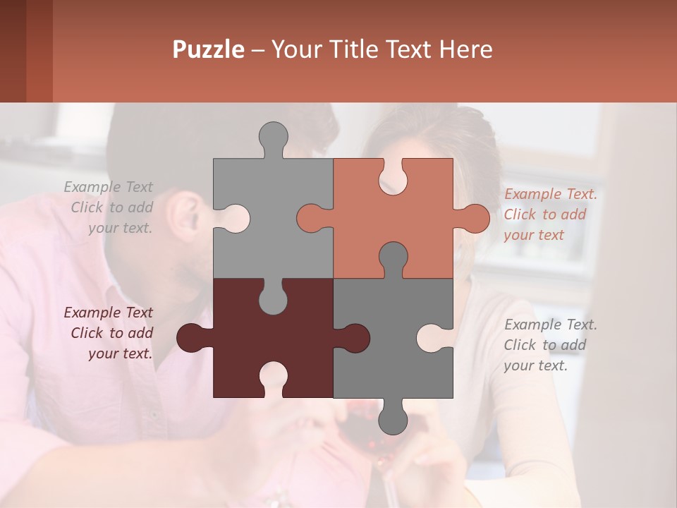 Man And Woman Celebrate PowerPoint Template