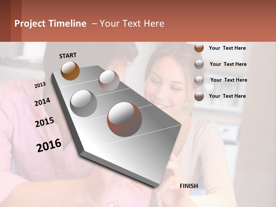 Man And Woman Celebrate PowerPoint Template