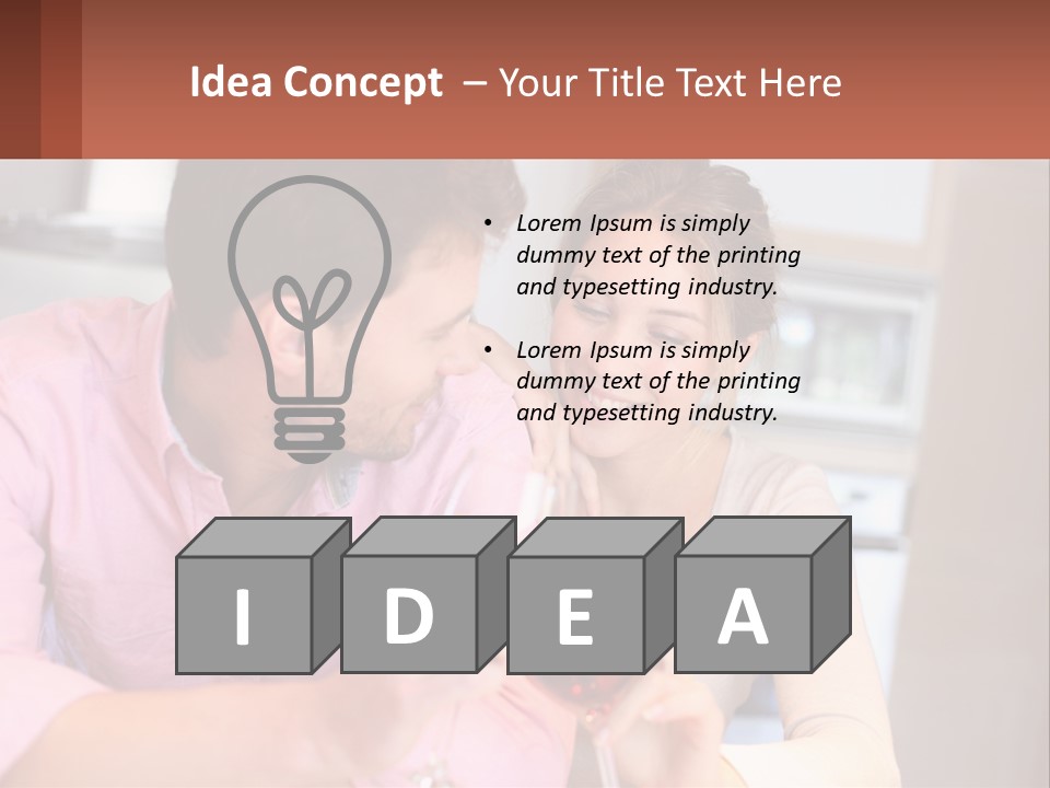 Man And Woman Celebrate PowerPoint Template