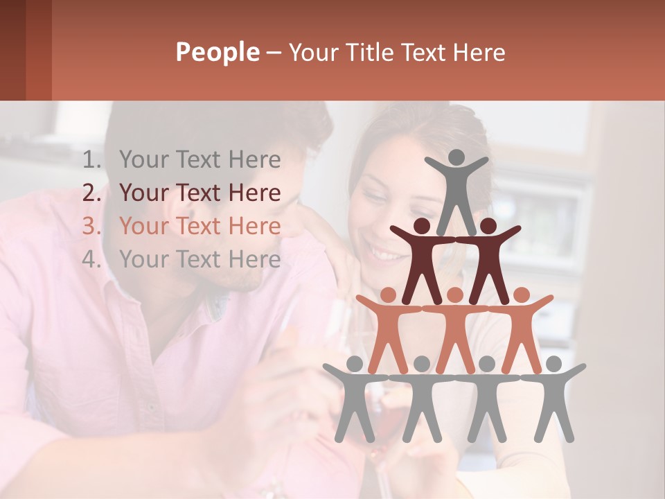 Man And Woman Celebrate PowerPoint Template