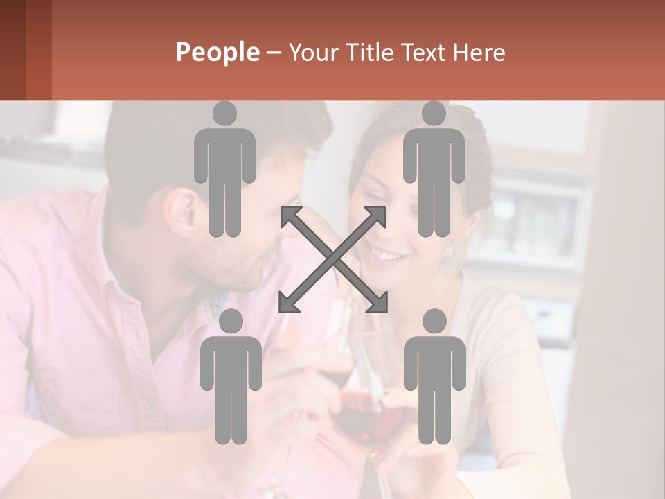 Man And Woman Celebrate PowerPoint Template