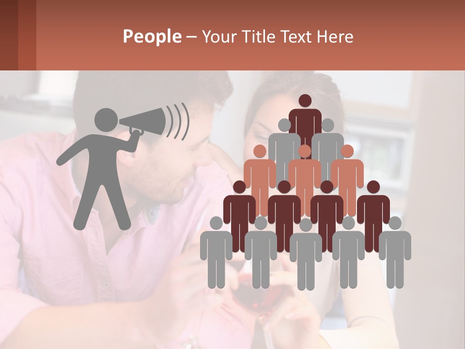 Man And Woman Celebrate PowerPoint Template