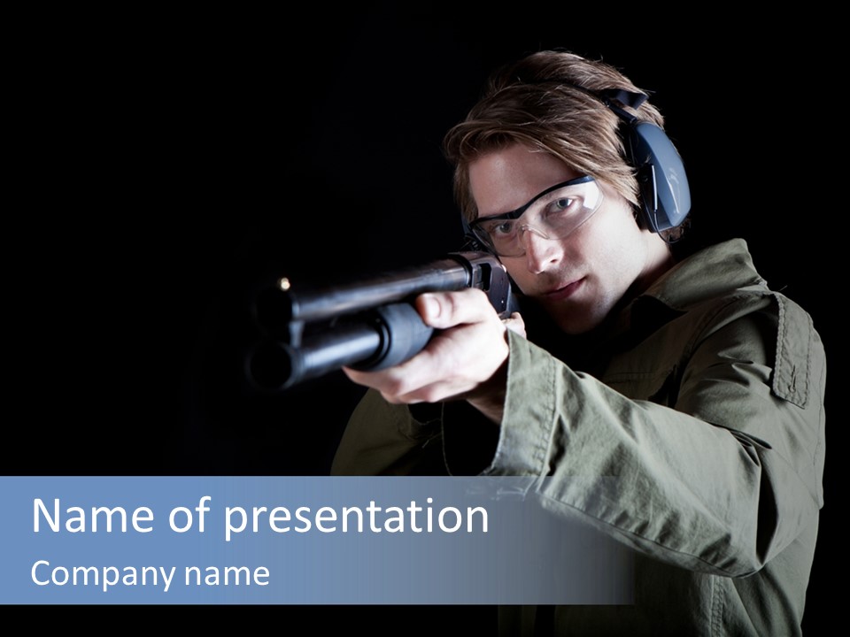 Weapon In The Hands Of A Man PowerPoint Template