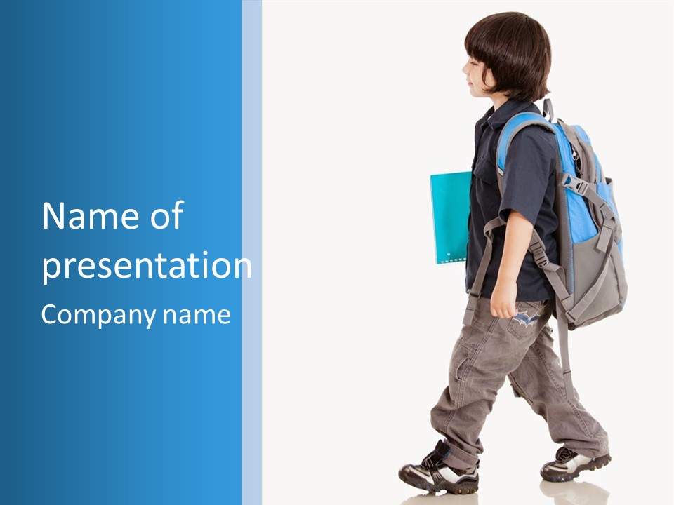 The Child Goes To School PowerPoint Template