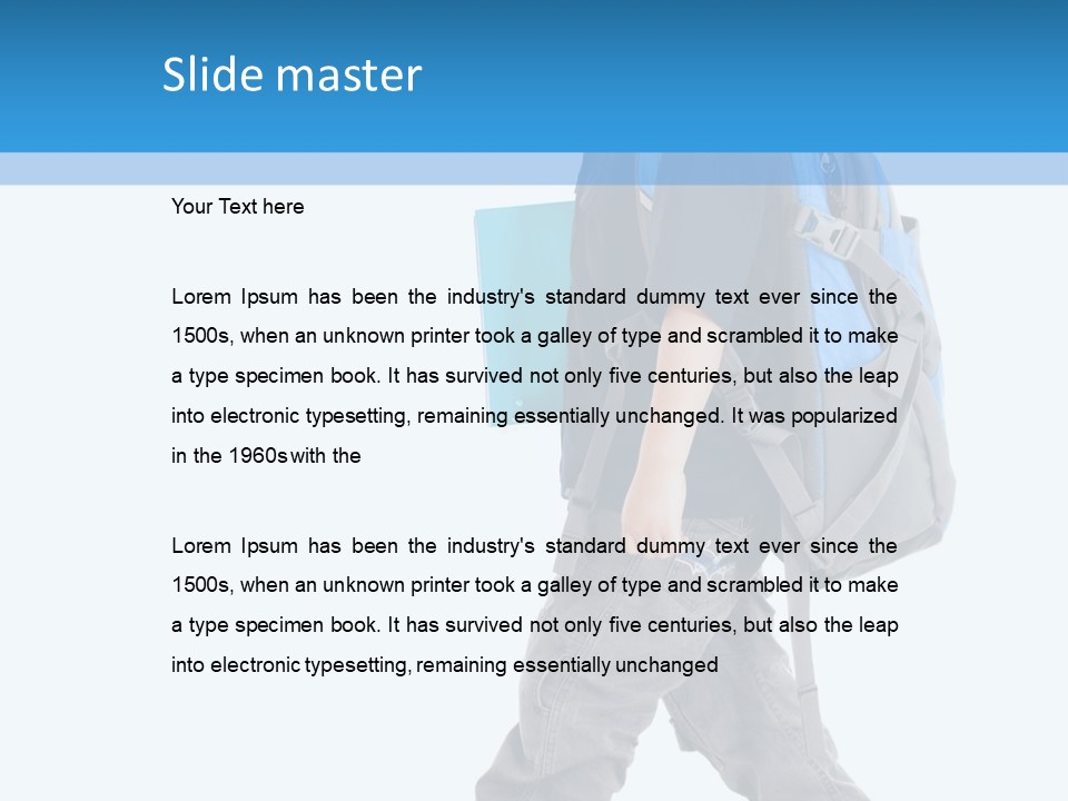 The Child Goes To School PowerPoint Template