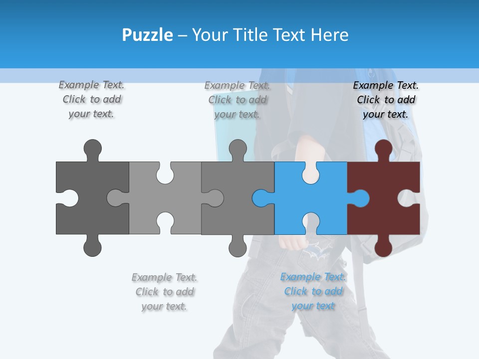 The Child Goes To School PowerPoint Template