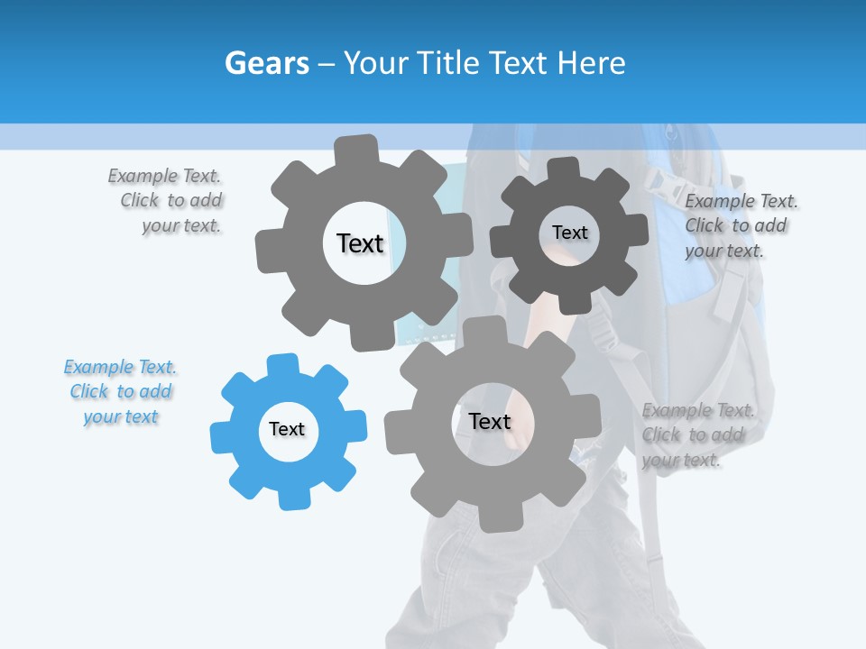 The Child Goes To School PowerPoint Template