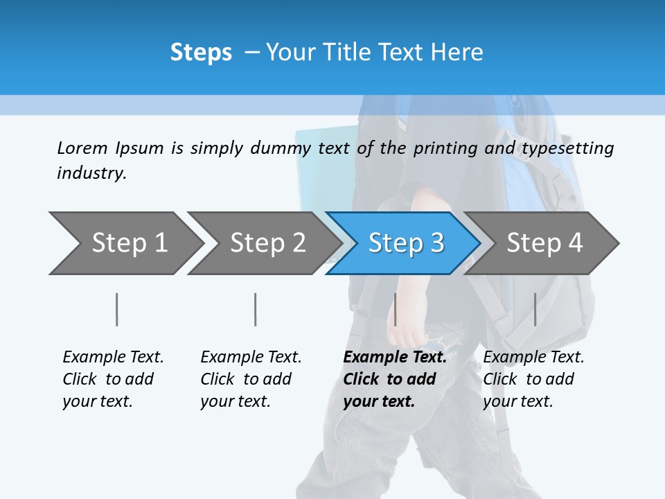 The Child Goes To School PowerPoint Template