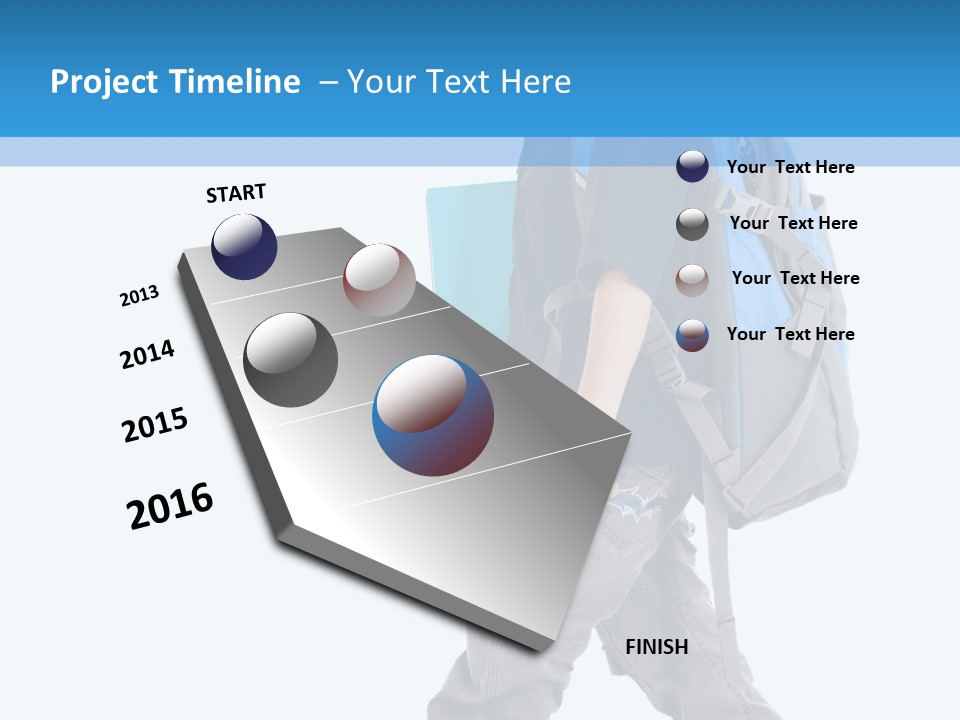 The Child Goes To School PowerPoint Template