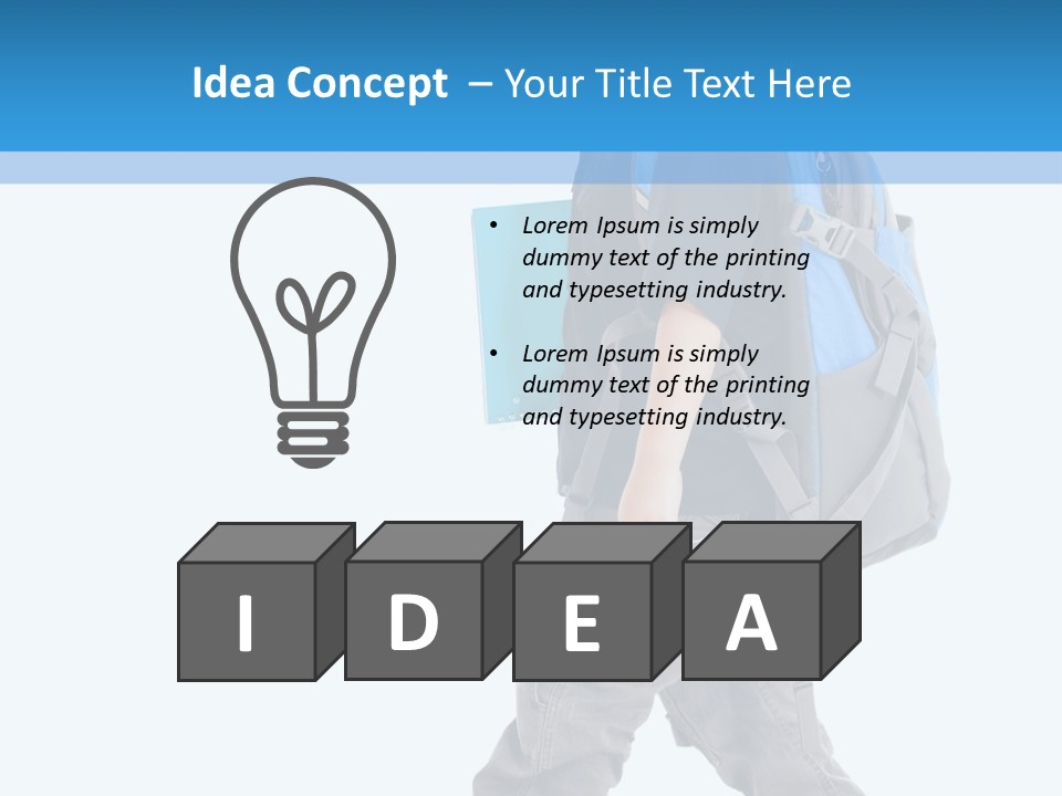 The Child Goes To School PowerPoint Template