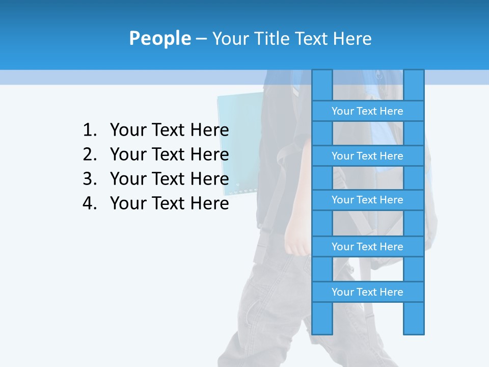 The Child Goes To School PowerPoint Template