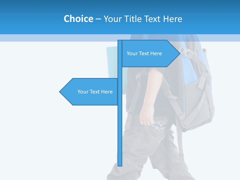 The Child Goes To School PowerPoint Template