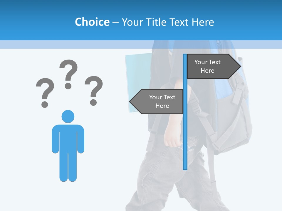 The Child Goes To School PowerPoint Template