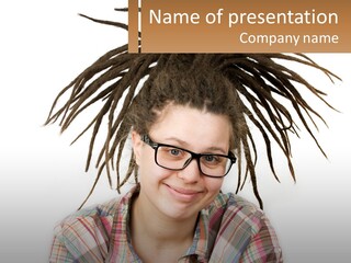 Woman With Dreadlocks PowerPoint Template