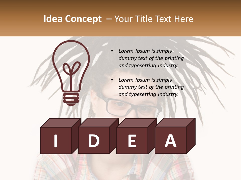 Woman With Dreadlocks PowerPoint Template