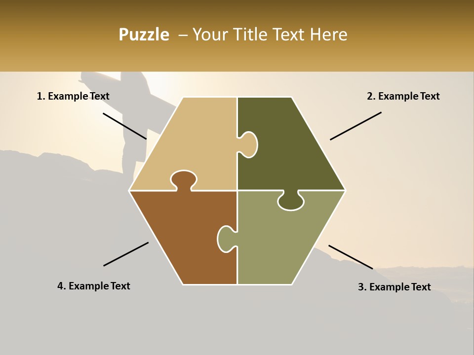 Surfing, Man With Board PowerPoint Template