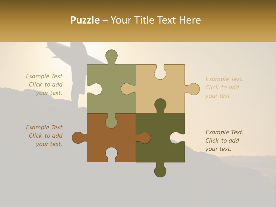 Surfing, Man With Board PowerPoint Template