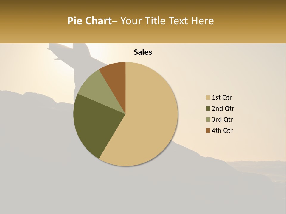 Surfing, Man With Board PowerPoint Template
