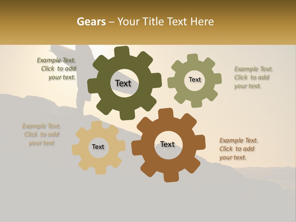 Surfing, Man With Board PowerPoint Template