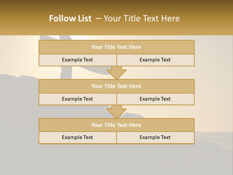 Surfing, Man With Board PowerPoint Template