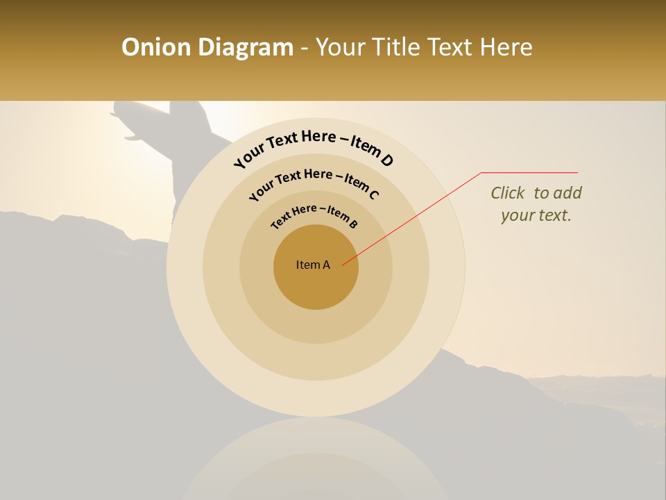 Surfing, Man With Board PowerPoint Template