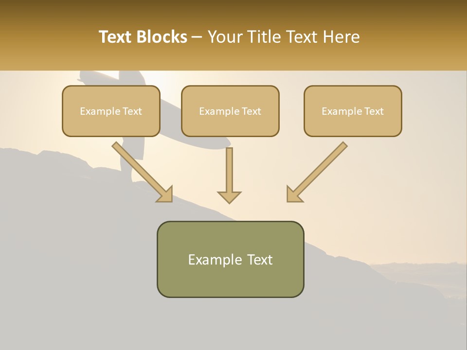 Surfing, Man With Board PowerPoint Template