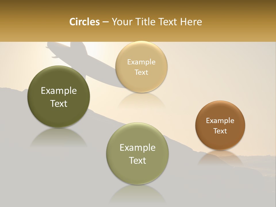 Surfing, Man With Board PowerPoint Template