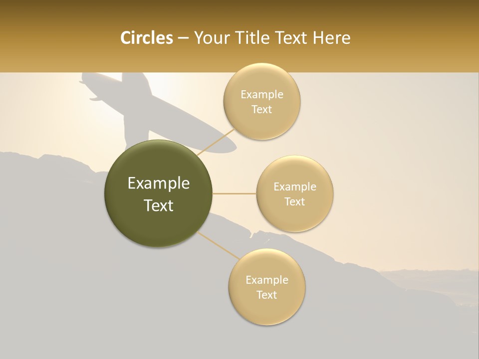 Surfing, Man With Board PowerPoint Template