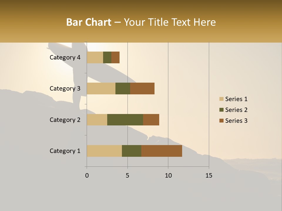 Surfing, Man With Board PowerPoint Template