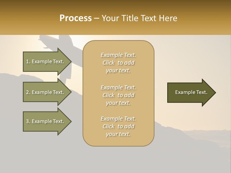 Surfing, Man With Board PowerPoint Template