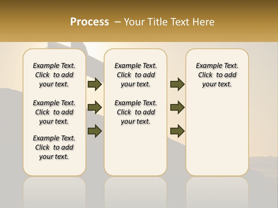 Surfing, Man With Board PowerPoint Template