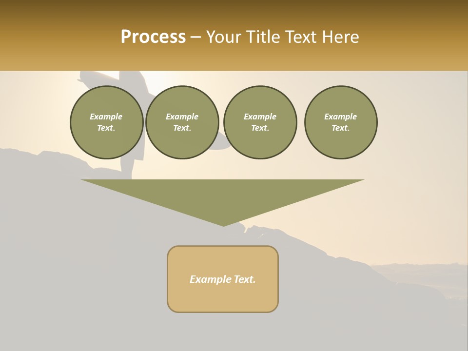 Surfing, Man With Board PowerPoint Template